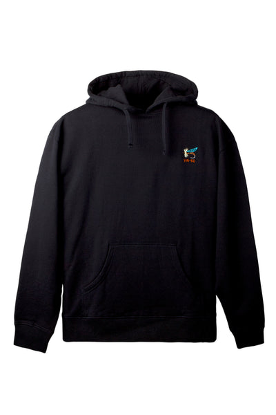 Rainbow Trout Hoodie, Black