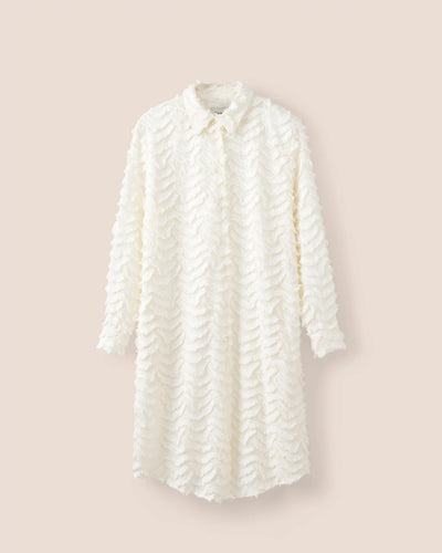 Camilla Shirt Dress, Ricamo White