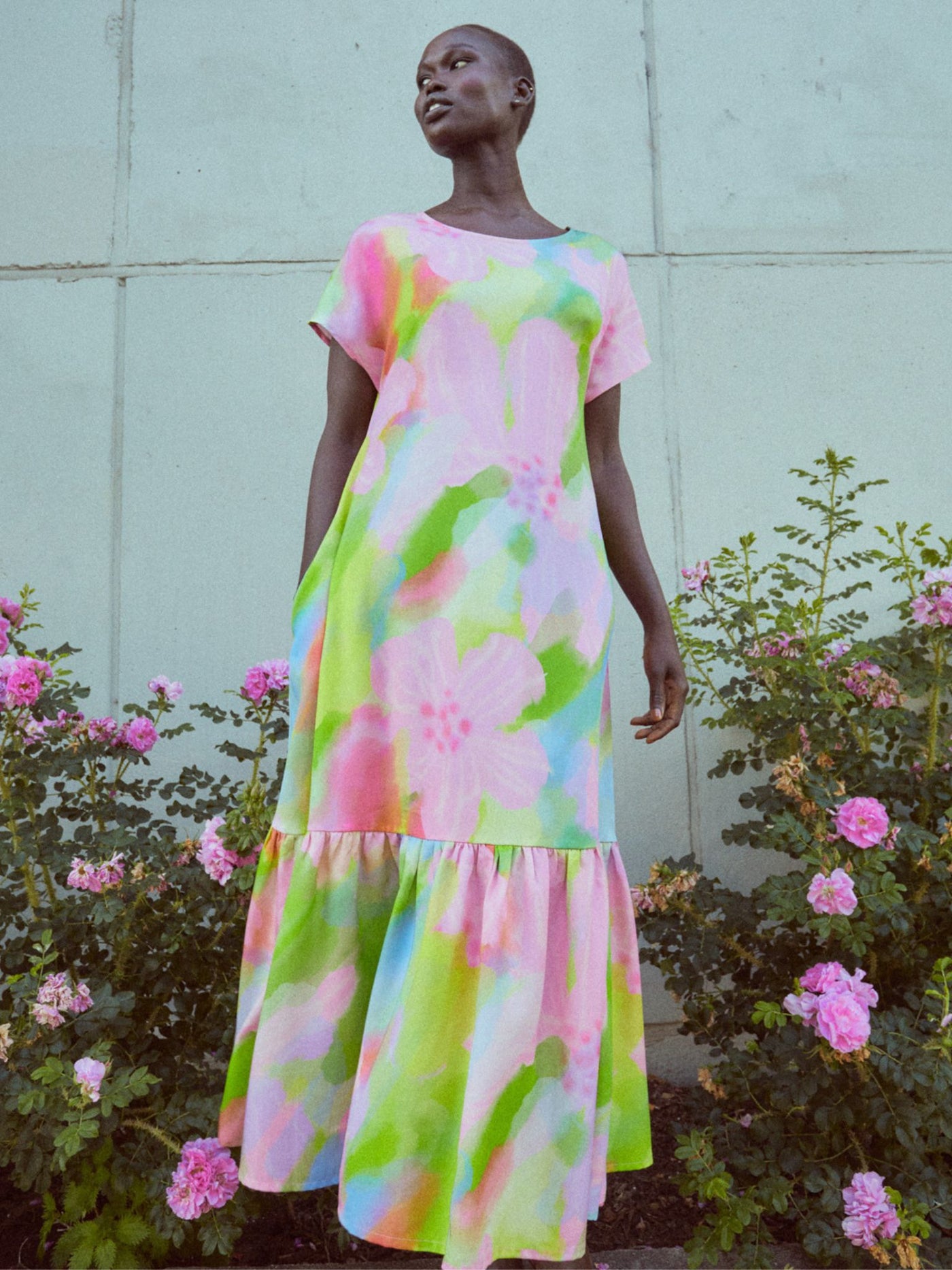 Pink Bloom Maxi Dress