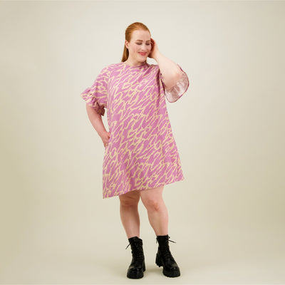 Sophy Frill Dress, Purple