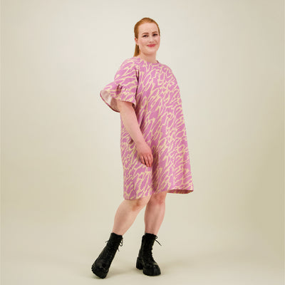 Sophy Frill Dress, Purple