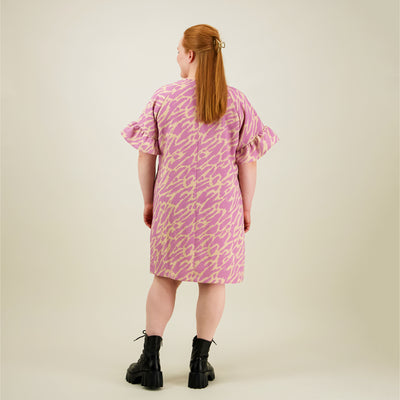 Sophy Frill Dress, Purple