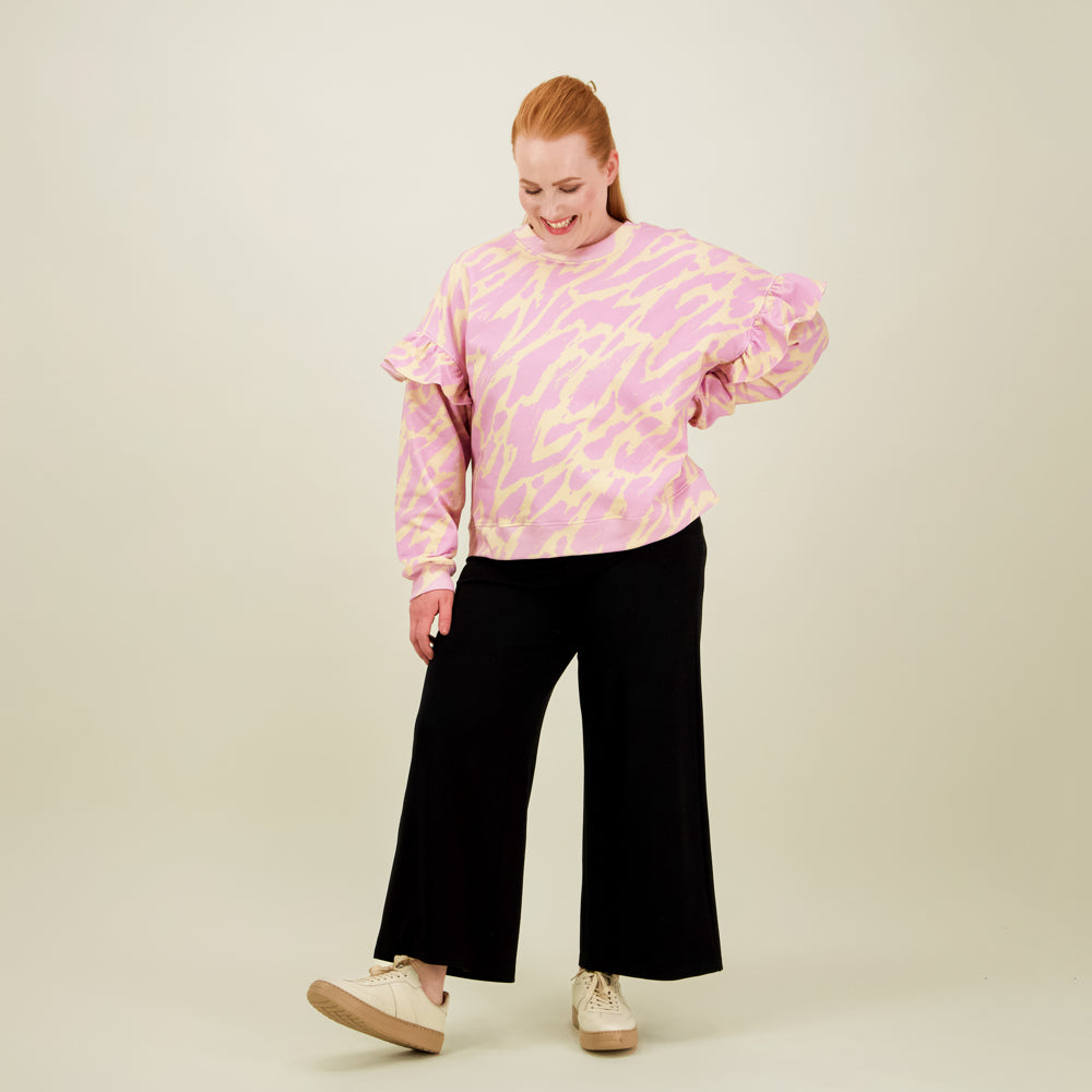 Sophy Frill Sweater, Purple