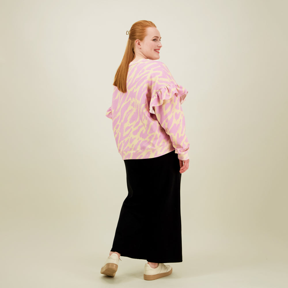 Sophy Frill Sweater, Purple