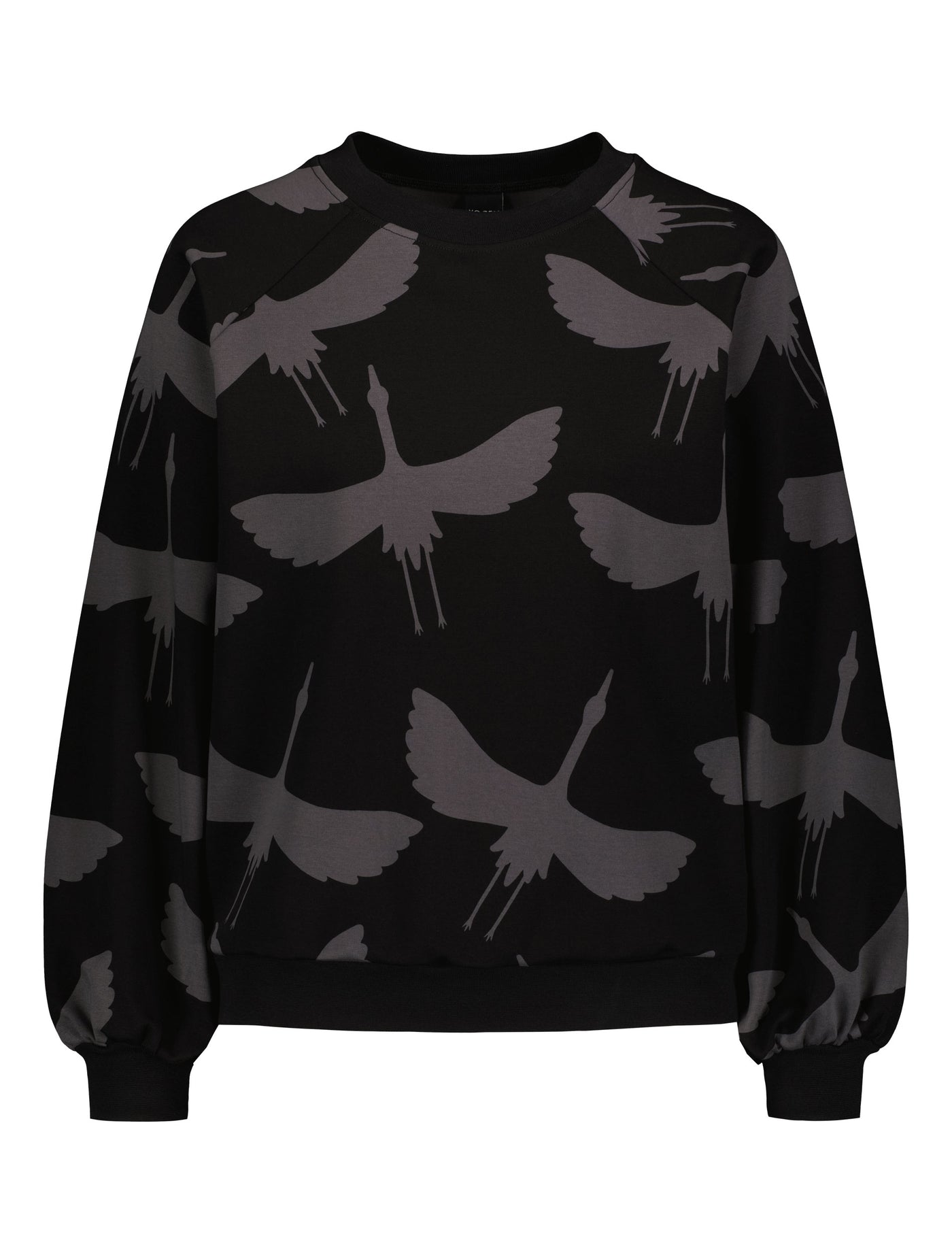 Rita Sweatshirt Cranes, Black