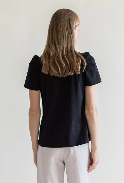 T-shirt Puff Shoulder, Black