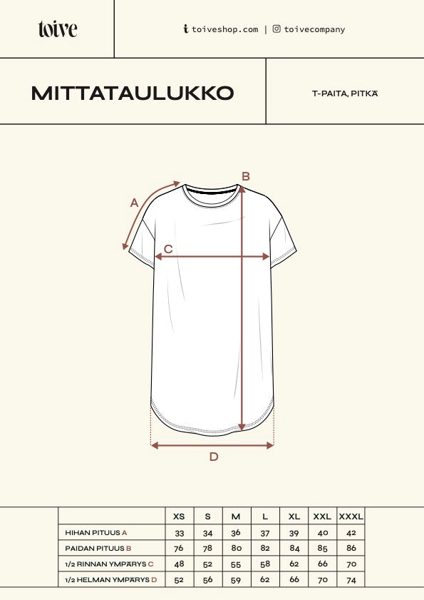 Muisto T-paita Pitkä, mustavalkoinen
