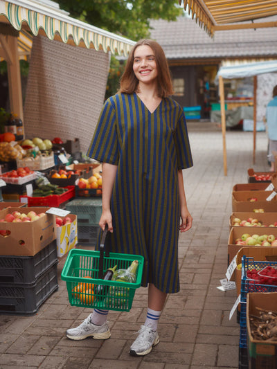 Stripy Seersucker Dress