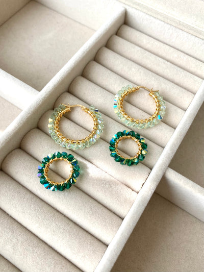 Tuplarenkaat Korvakorut, Kullattu, eri värejä