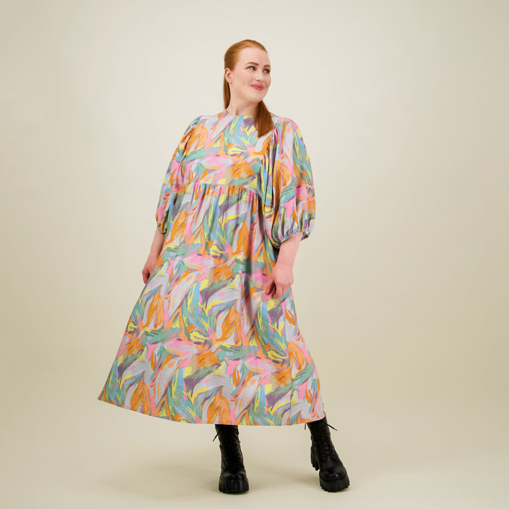 Utopy Volume Sleeve Midi Dress