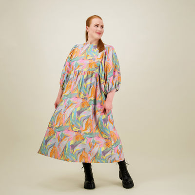 Utopy Volume Sleeve Midi Dress
