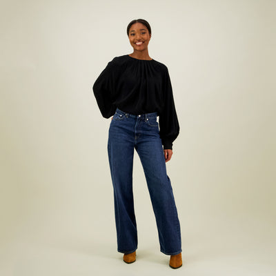 Voluminous Blouse, Licorice