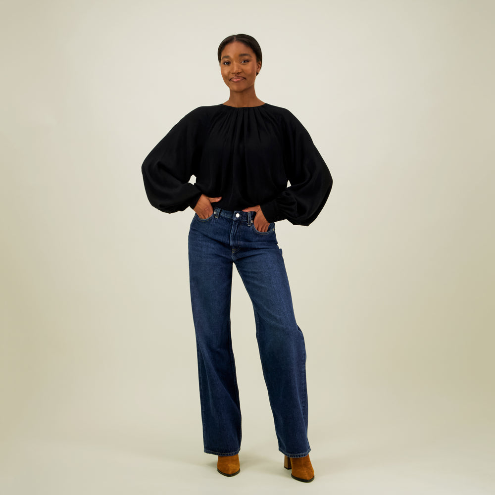 Voluminous Blouse, Licorice