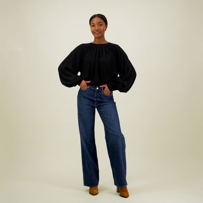 Voluminous Blouse, Licorice