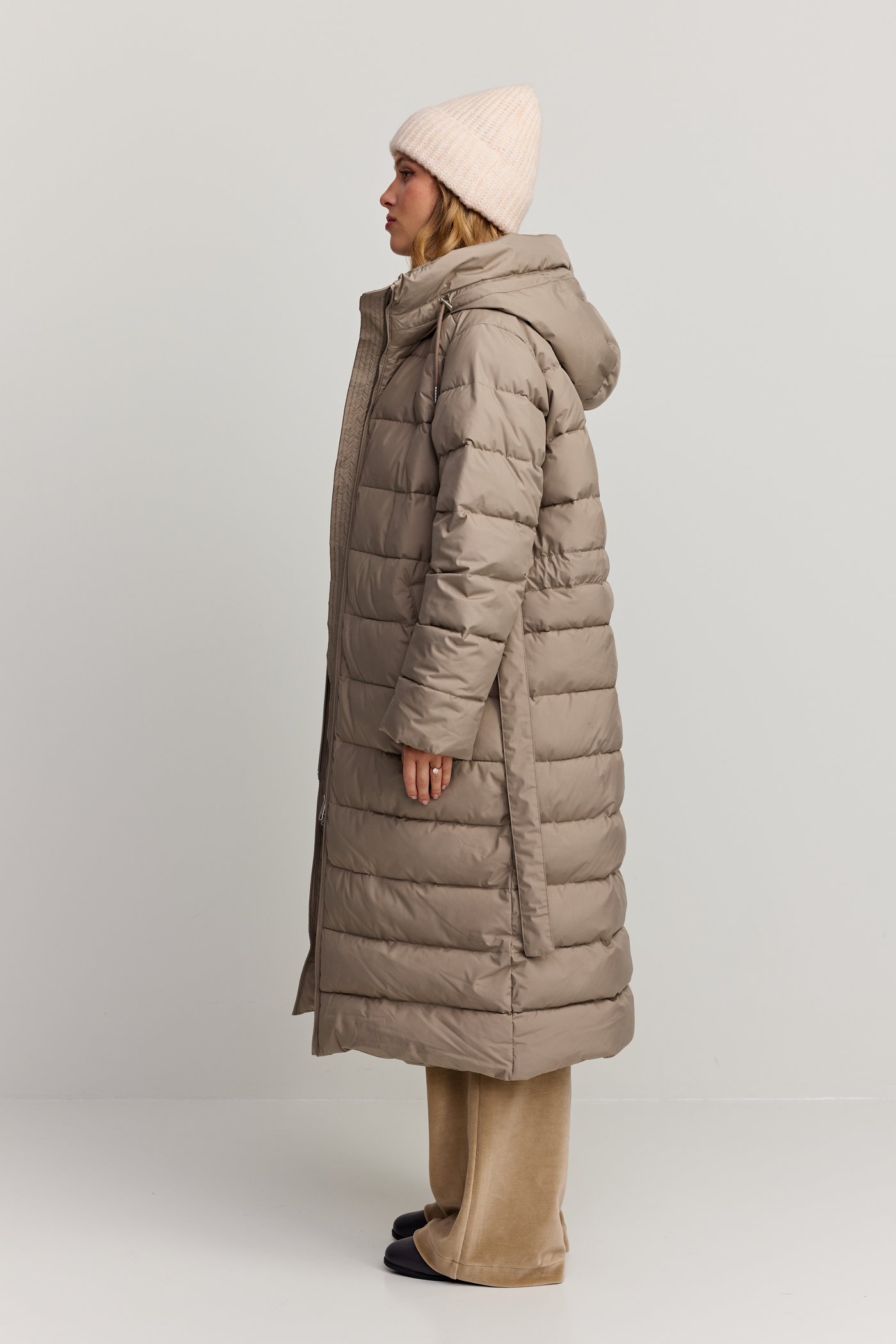 Freja Coat, Taupe