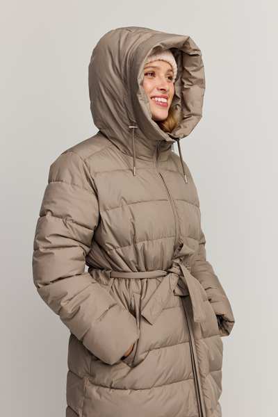 Freja Coat, Taupe