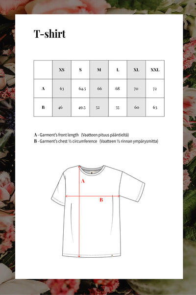 T-Shirt, Cobalt Rose