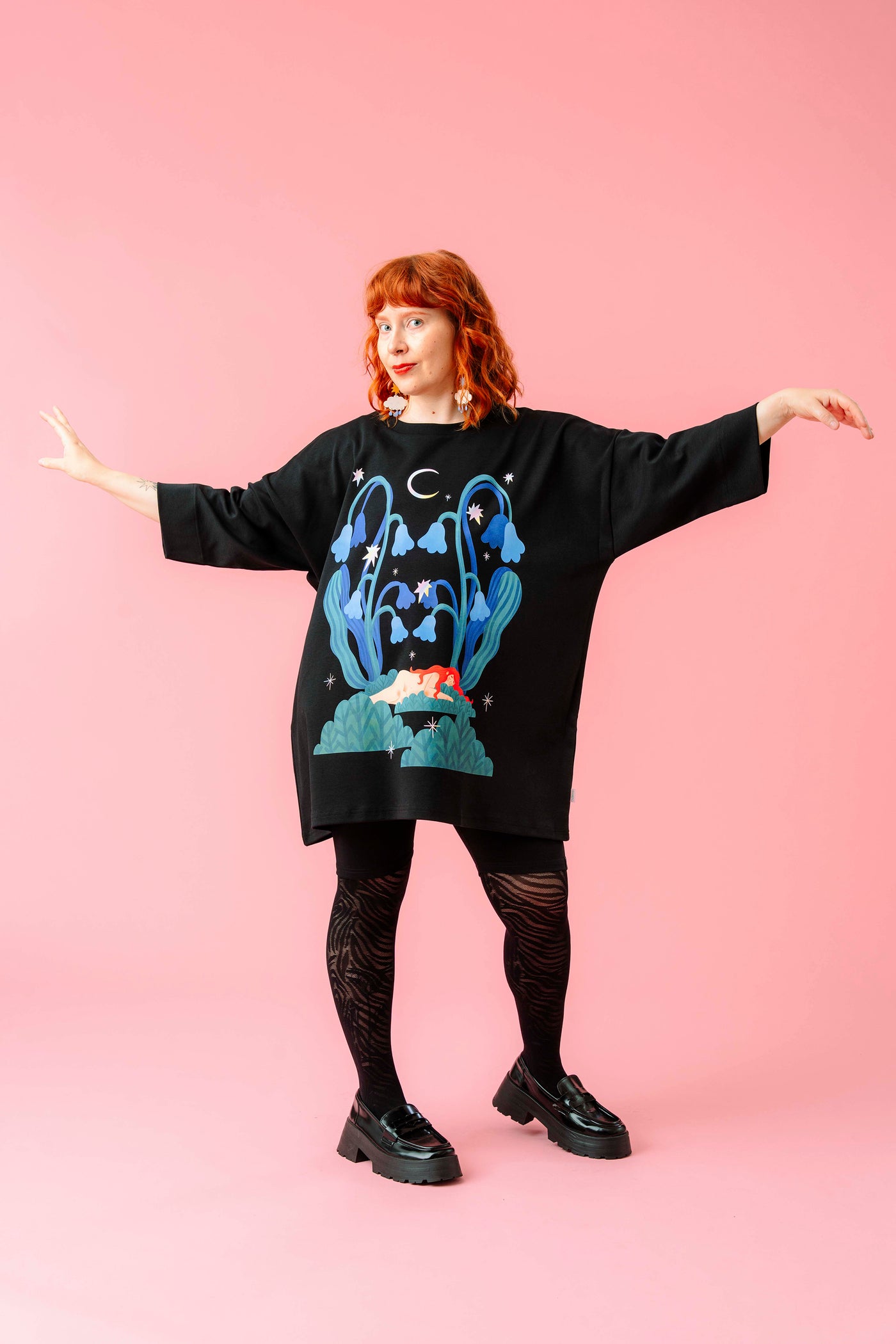 Leandro Long T-Shirt Moonbath, Black