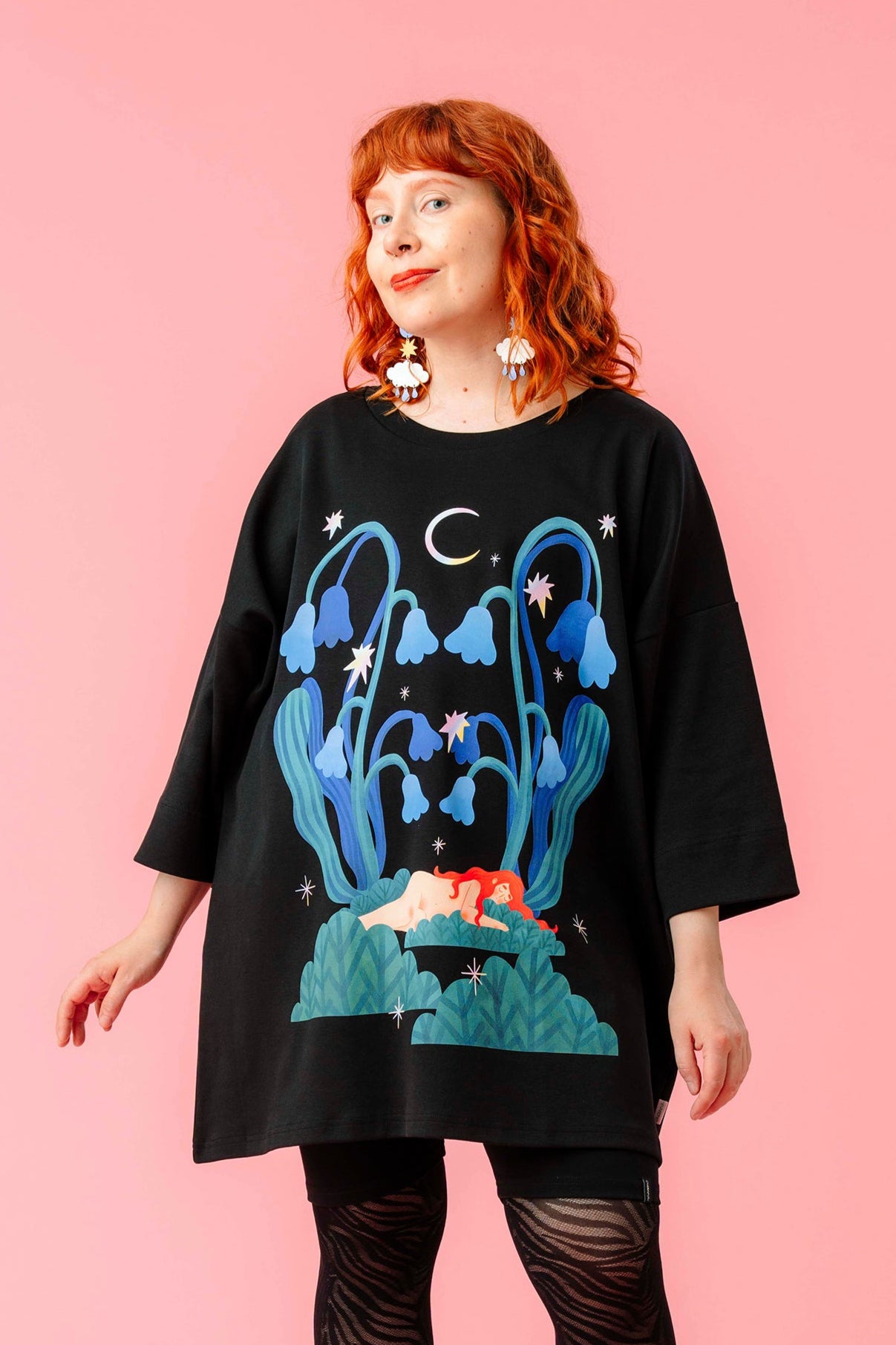 Leandro Long T-Shirt Moonbath, Black