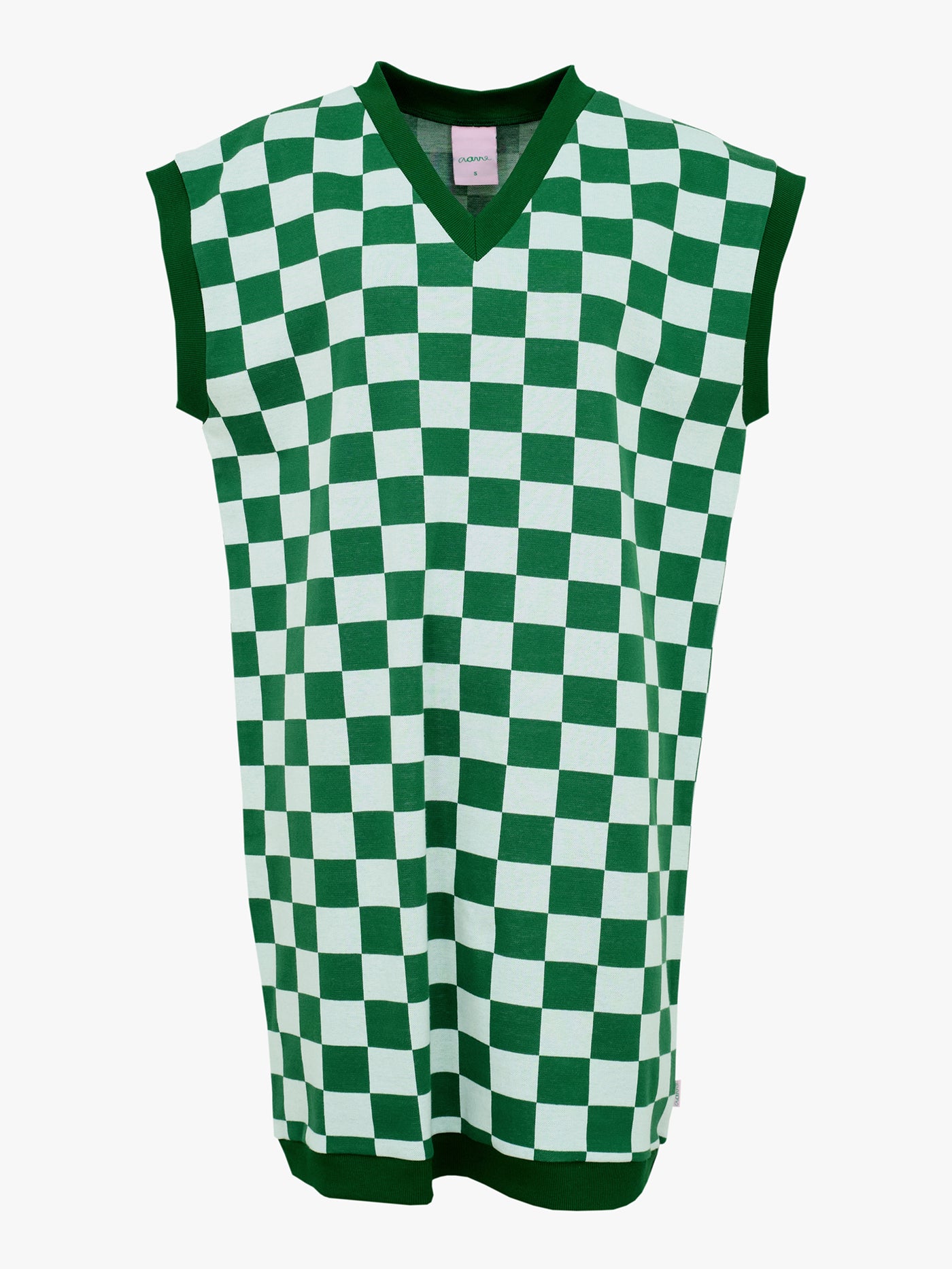 Aline Vest Dress, Chess Green