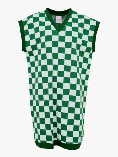 Aline Vest Dress, Chess Green