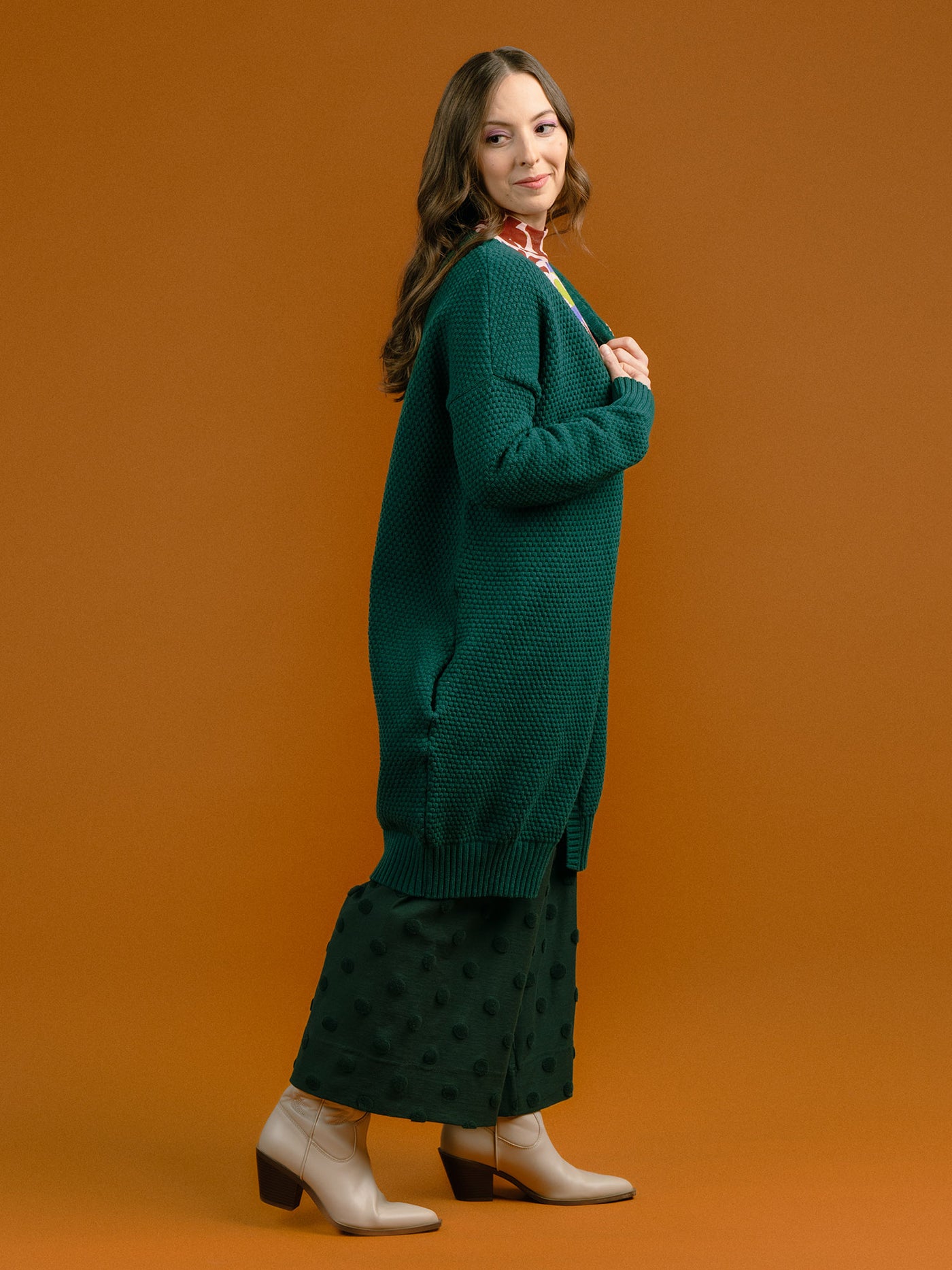 Alma Wool Cardigan Green