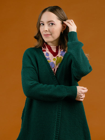 Alma Wool Cardigan Green