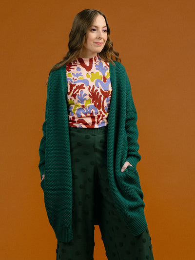 Alma Wool Cardigan Green