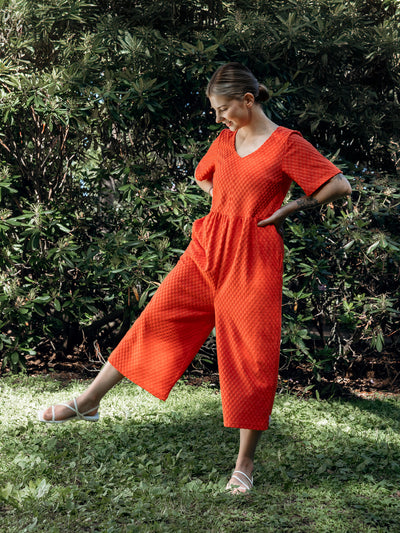 Andy Jumpsuit, Square Red