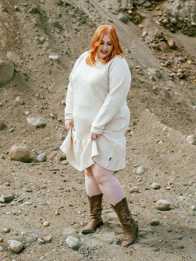 Aurelia Dress, Wild Jacquard Light Beige