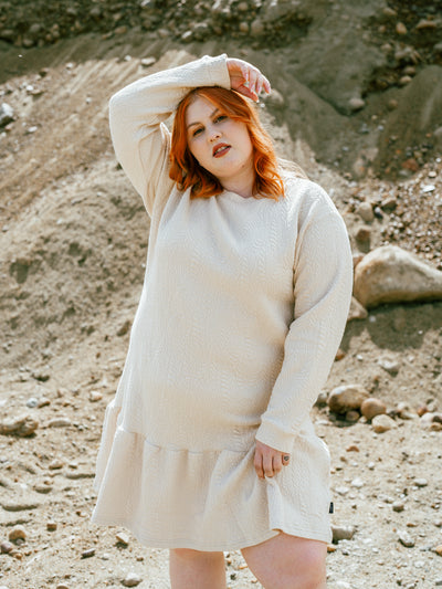 Aurelia Dress, Wild Jacquard Light Beige