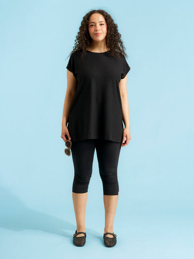 Kia Top, Black Viscose Dot