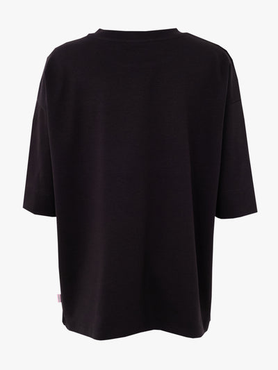 Leandro Long T-Shirt Moth Moon, Black