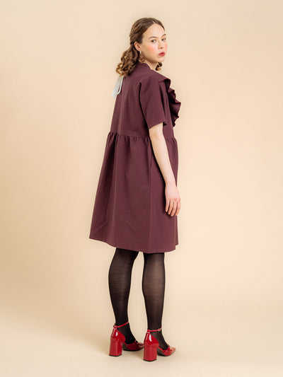 Leea Dress, Burgundy
