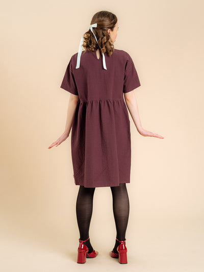 Leea Dress, Burgundy
