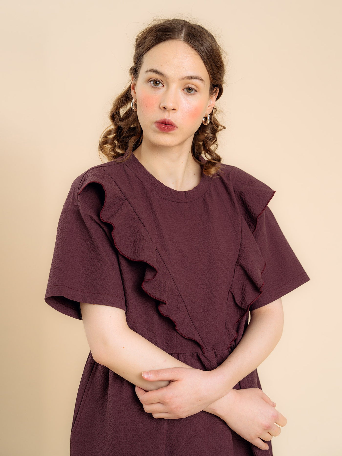 Leea Dress, Burgundy
