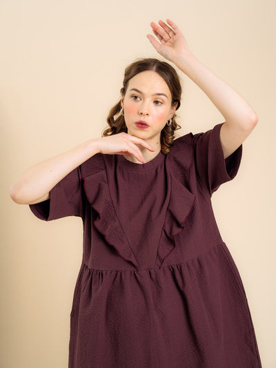 Leea Dress, Burgundy