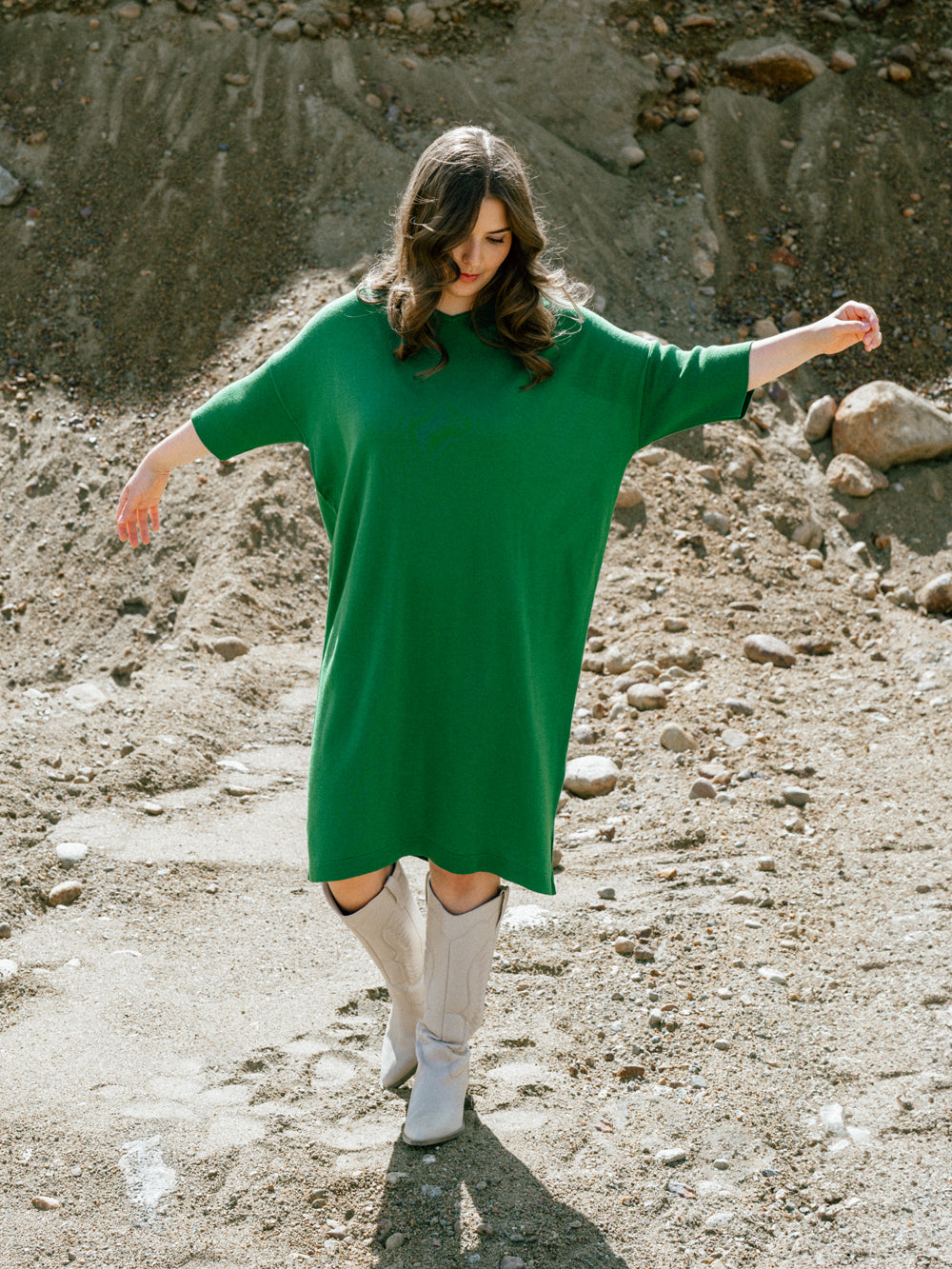 Love Merino Dress, Green