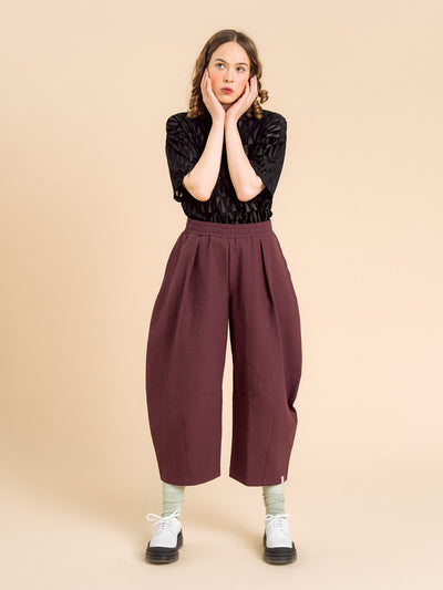 Magda Pants, Burgundy