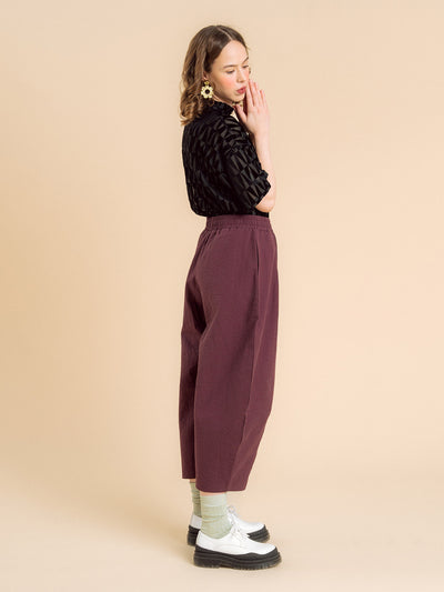Magda Pants, Burgundy