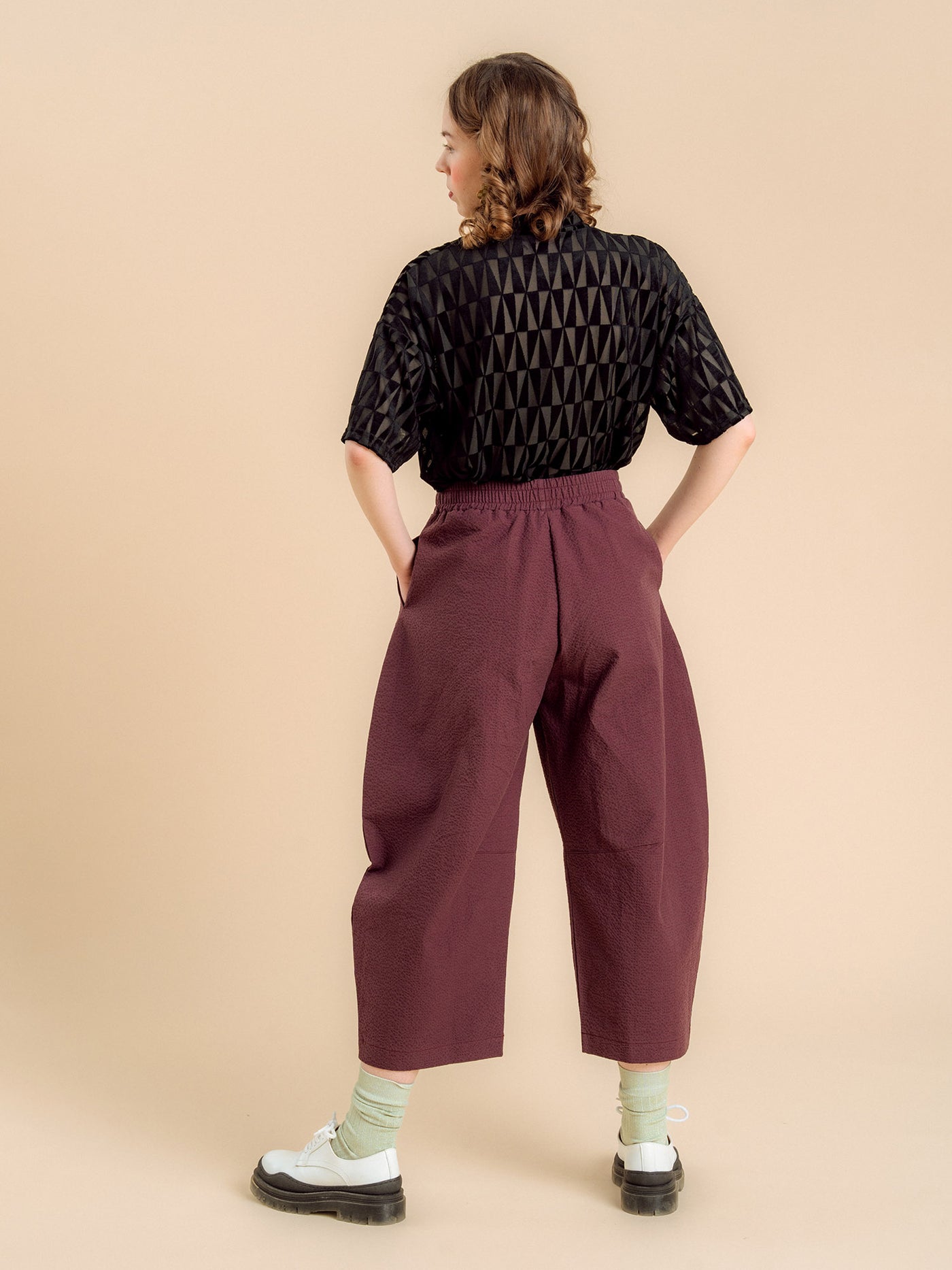 Magda Pants, Burgundy