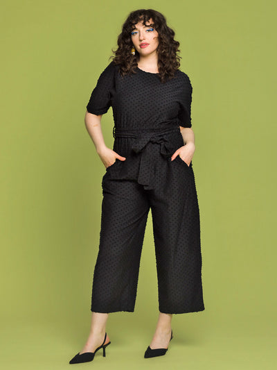 Manuela Jumpsuit, Black Dot