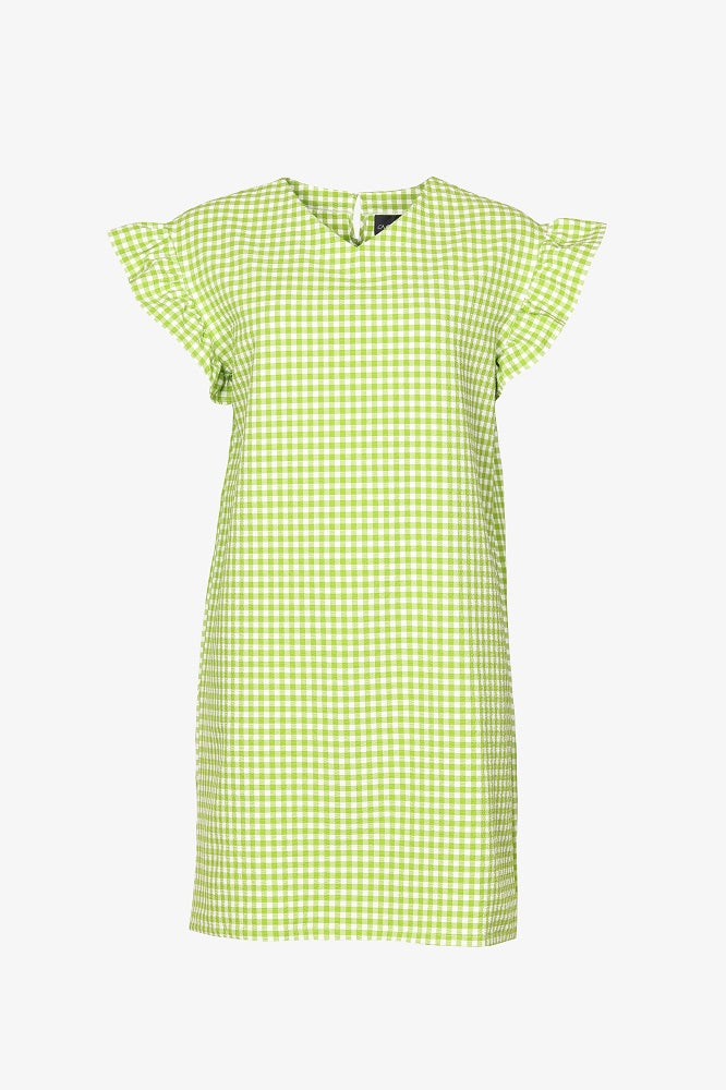 Marisol Dress, Gingham Green
