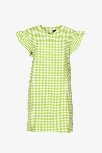 Marisol Dress, Gingham Green