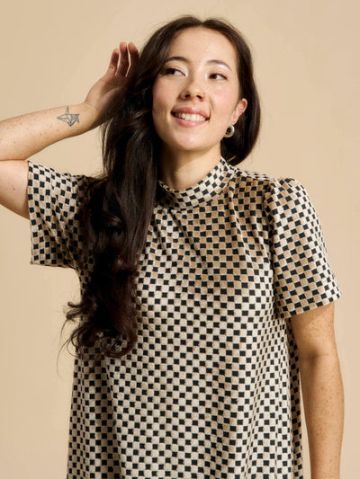 Montana Dress, Almond Chess