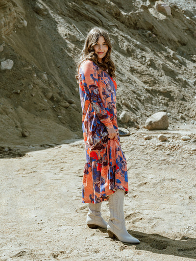 Olisa Dress, Bloom Orange