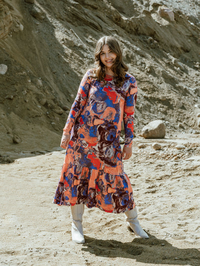 Olisa Dress, Bloom Orange