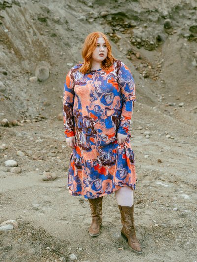 Olisa Dress, Bloom Orange