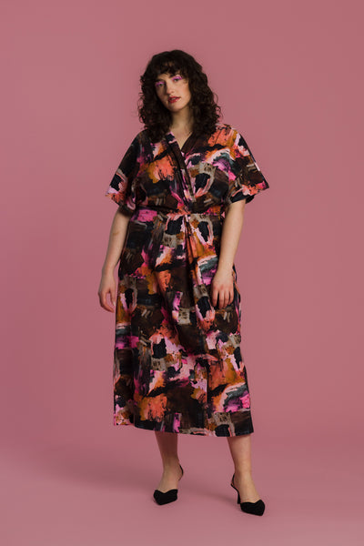 Sandra Dress, Rosa Fall