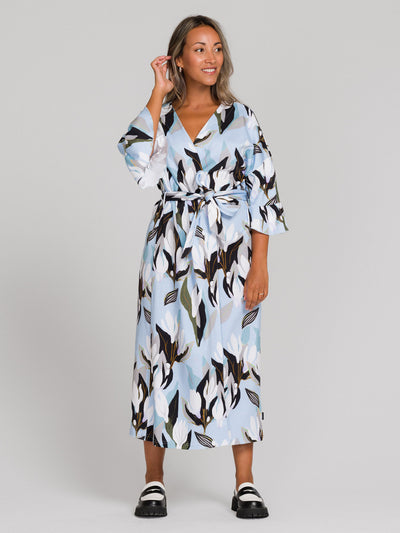 Shana Wrap Jacket, Flowertile Blue